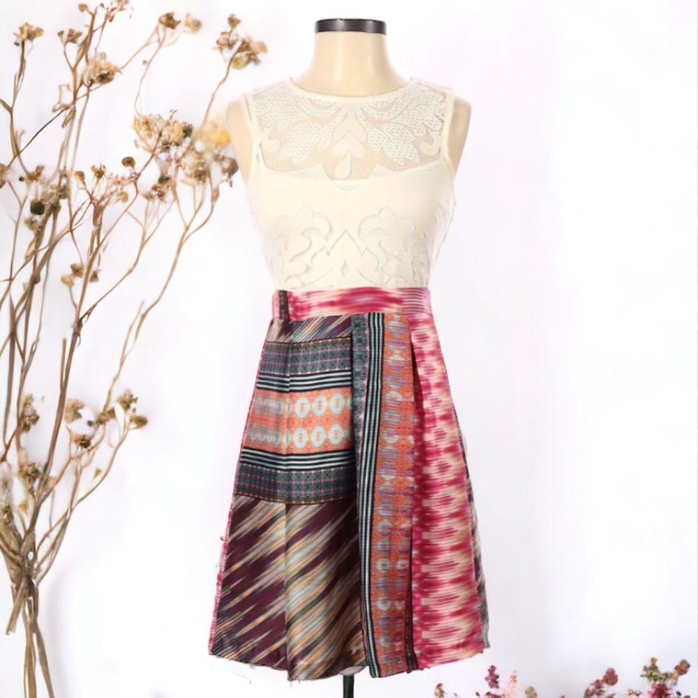 Weston Wear By Anthropologie Mismado Lace Pleated Dress Size 8 - Picture 8 of 15